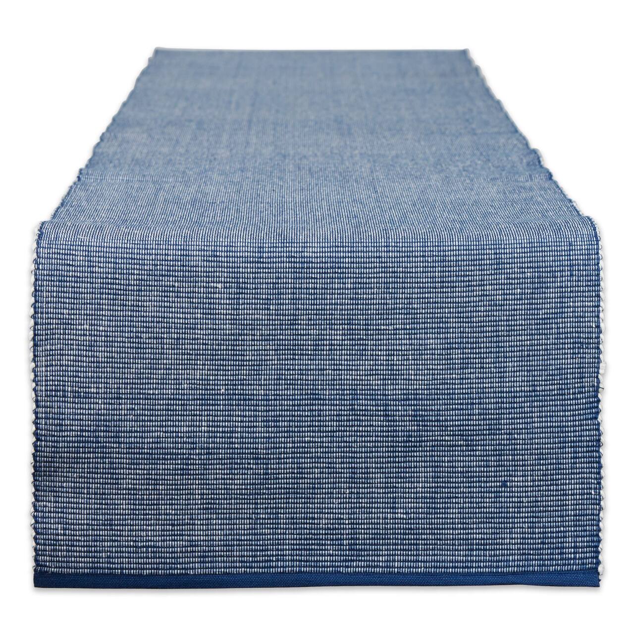 DII® 108" Navy & White 2-Tone Ribbed Table Runner